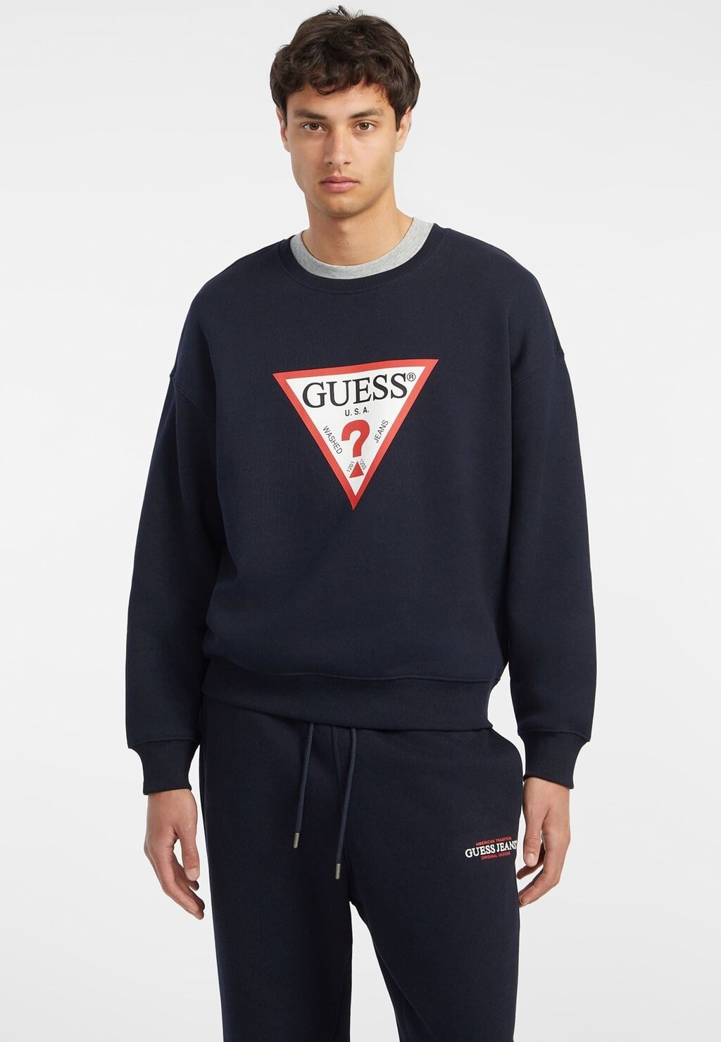 

Спортивный свитер ICONIC Guess Jeans, темно-синий