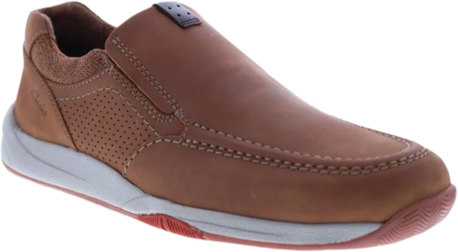 Мужские кожаные туфли Clarks Langton Step, коричневые, из нубука