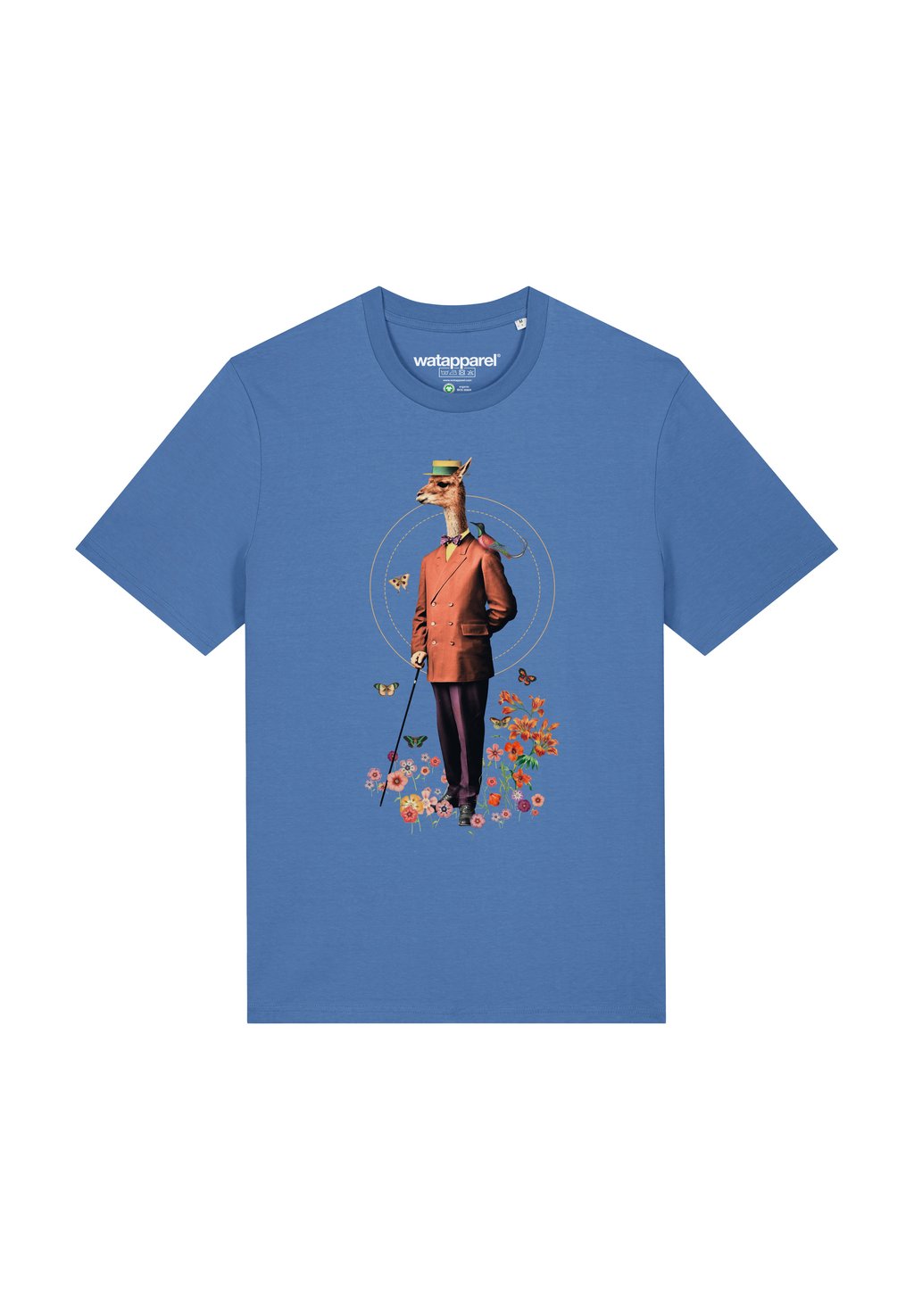 

Футболка с принтом FANCY LLAMA watapparel, светло-голубой
