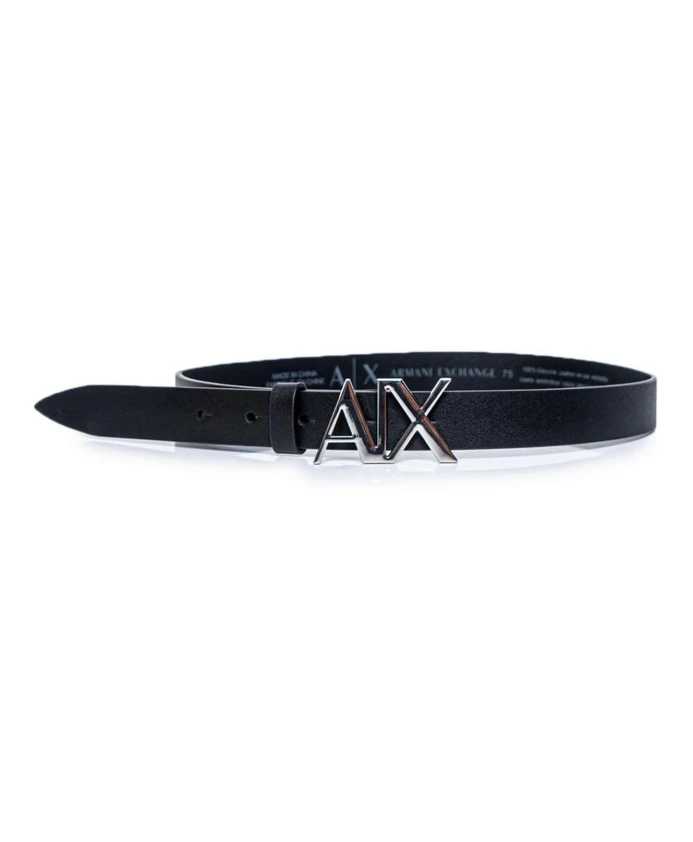 

Шикарный кожаный ремень с полиуретановой отделкой. Armani Exchange, черный
