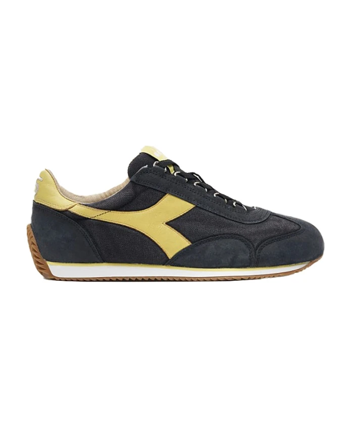Кроссовки Canvas/Pelle с эффектом потертости Diadora, черный