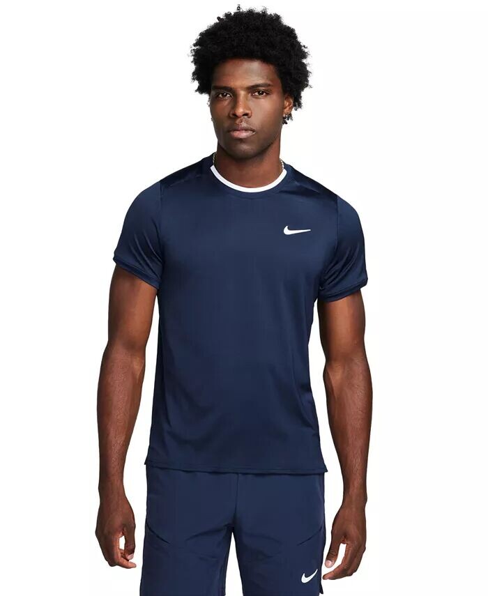 

Мужская теннисная футболка с логотипом Advantage Dri-FIT Nike, синий