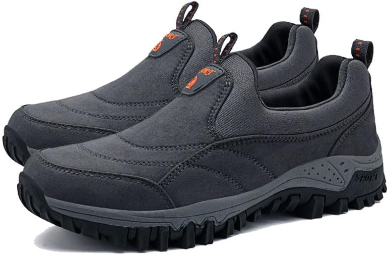 

Мужские походные кроссовки для улицы, повседневная обувь, лоферы без шнурков, удобная обувь для ходьбы Odipon, серый