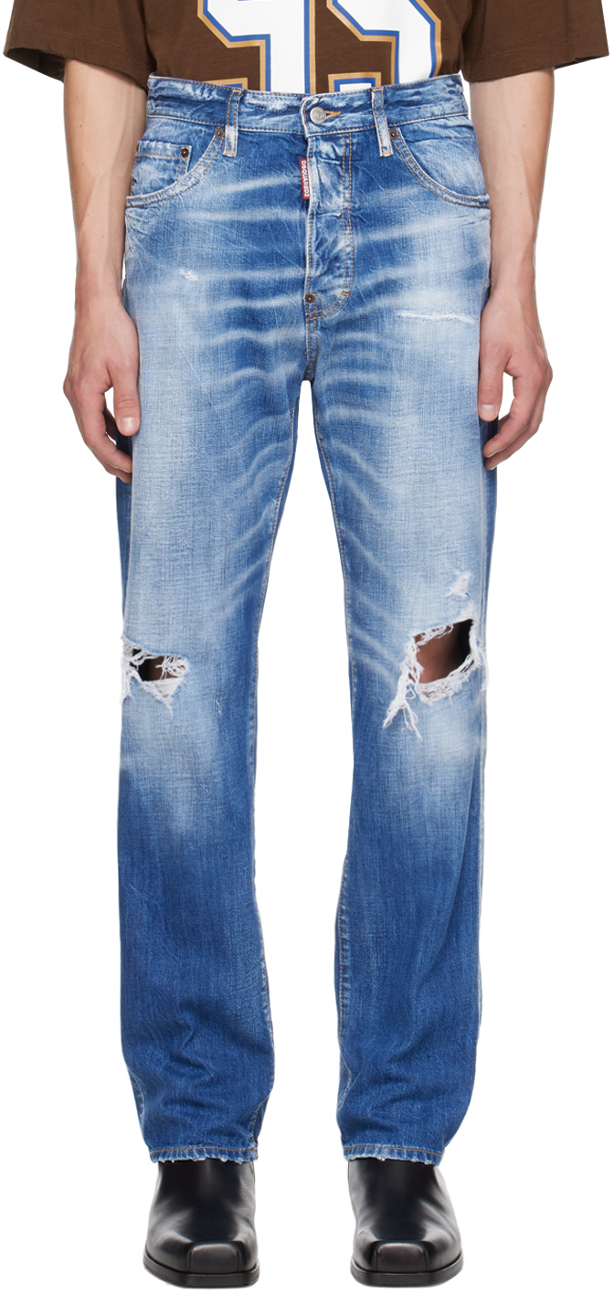 

Синие джинсы 642 Dsquared2, темно-синий