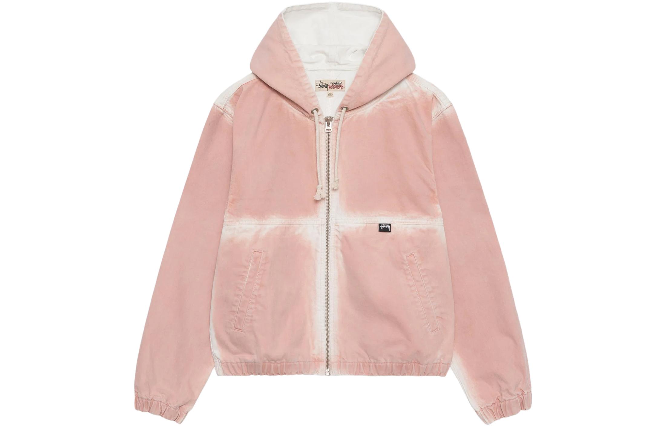 Куртка рабочая с капюшоном и эффектом спрей-краски Stussy, черная — фото 2