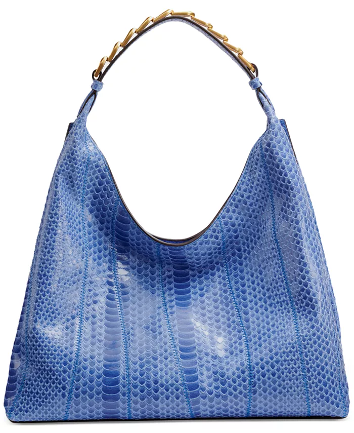 

Сумка Bellmore Small Skipper Snake Shoulder with Bezel Strap Donna Karan New York, синий