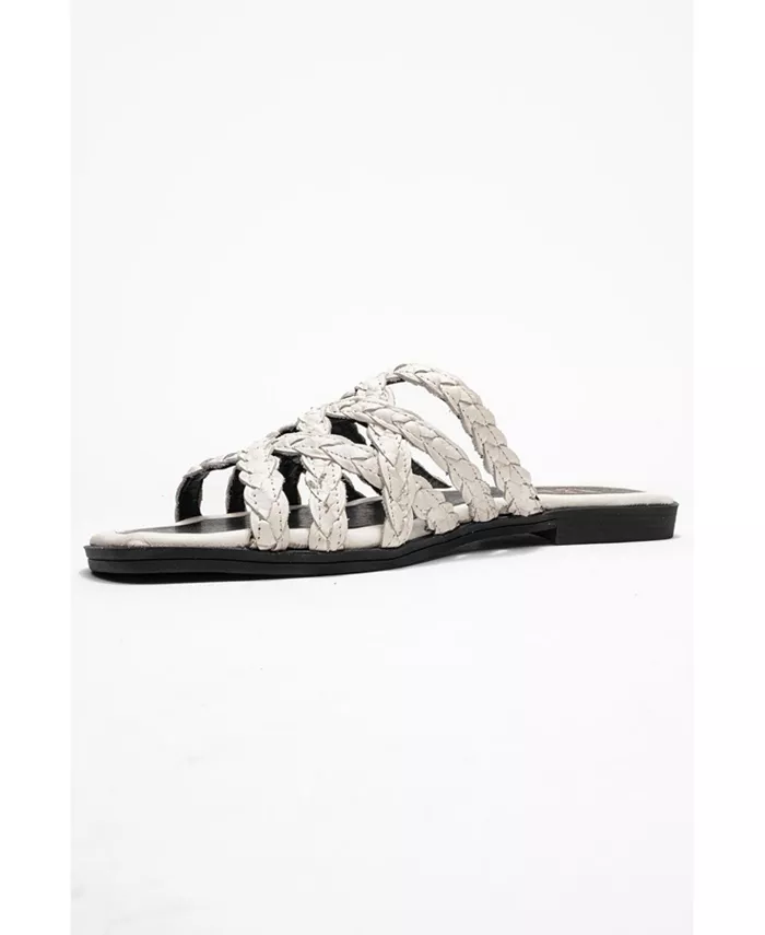 Кожаные сланцы Alisha Slide (Женские) Forever & Always Shoes, загар/бежевый — фото 3