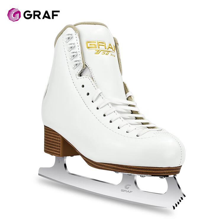 

GRAF Коньки для фигурного катания Graff Real Ice Skates U50Pro, белые, размер 42