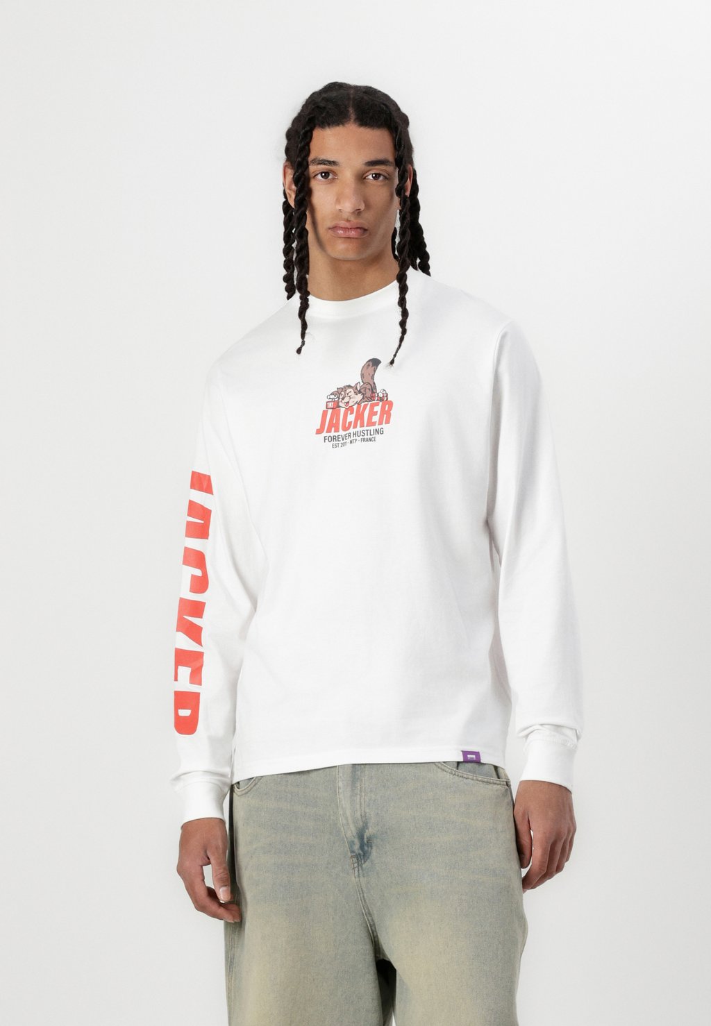 

Лонгслив SQUIRREL GANG LONG SLEEVES UNISEX Jacker, белый