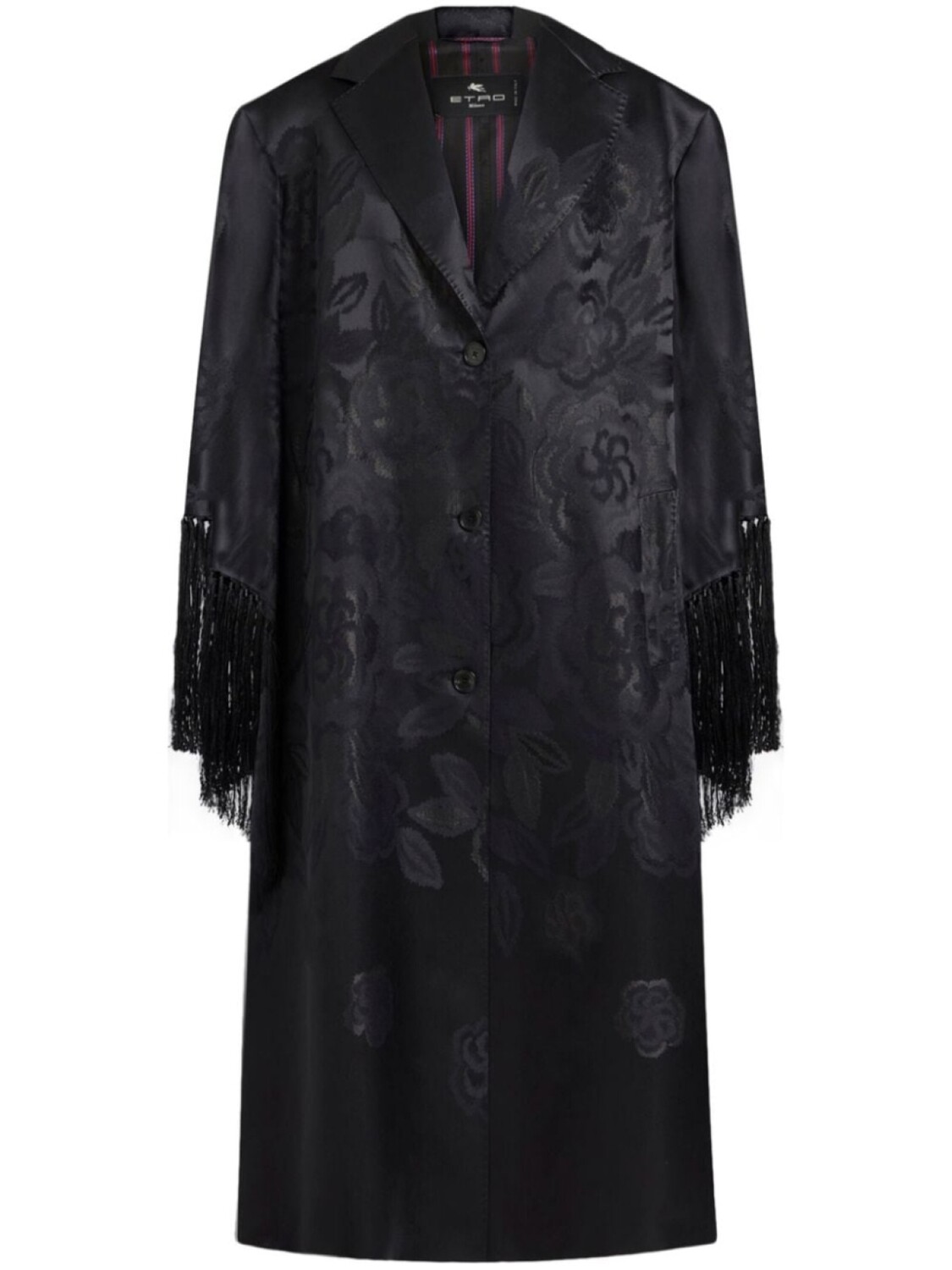 

ETRO пальто с бахромой, черный