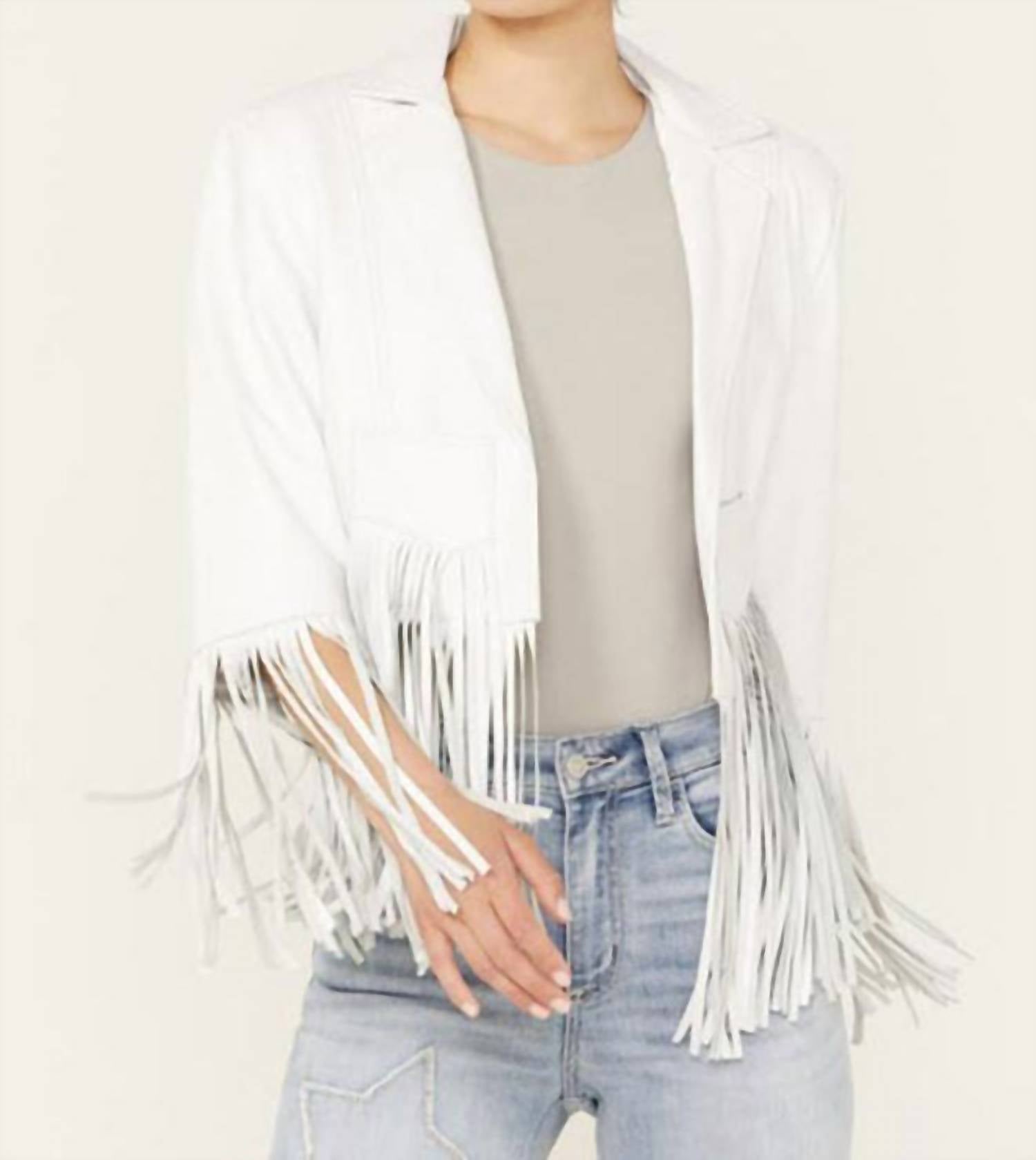 

Женская кожаная куртка из мягкой белой баранины Nappa Cripple Creek