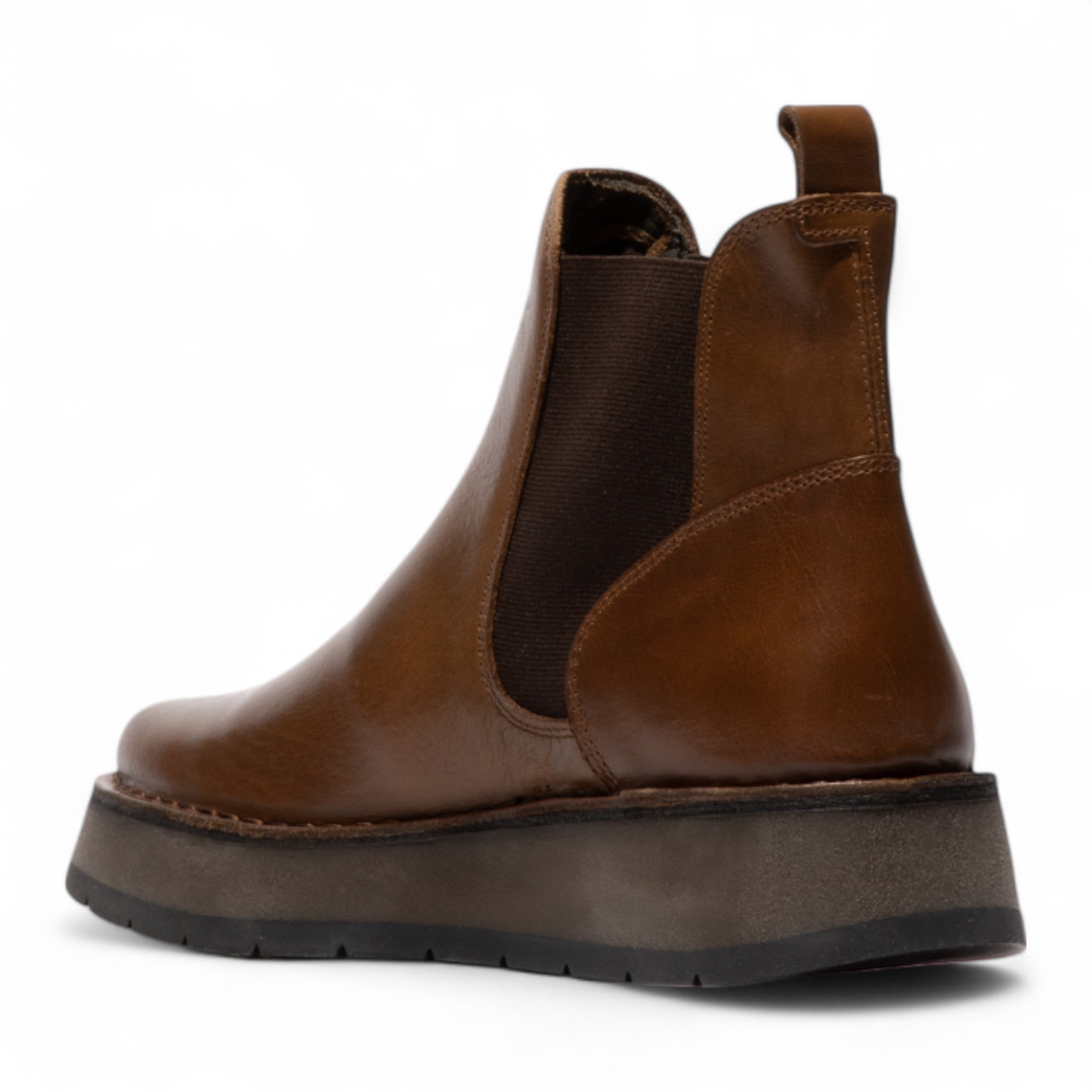 Fly London женские замшевые ботинки-челси Camel Brown RAWI131 на удобной подошве — фото 4