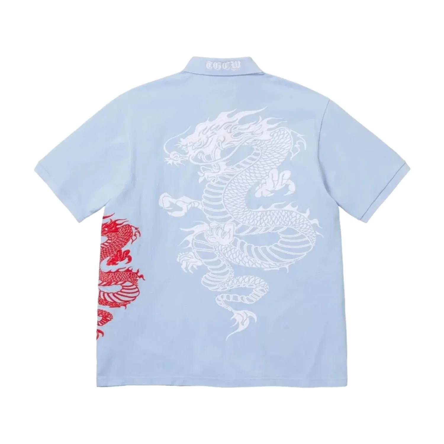 Поло Supreme x The Great China SS26 Wall Dragon 'Light Blue' SUP-SS26-120-BLU, синий — фото 2