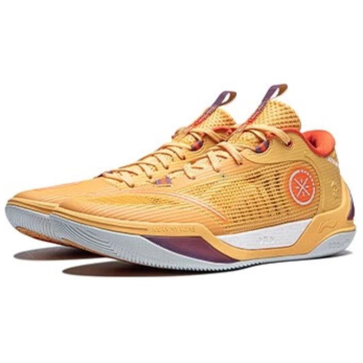 

Wade Cold Blood 2 Баскетбольные кроссовки мужские низкие молочно-оранжевые жёлтые LINING