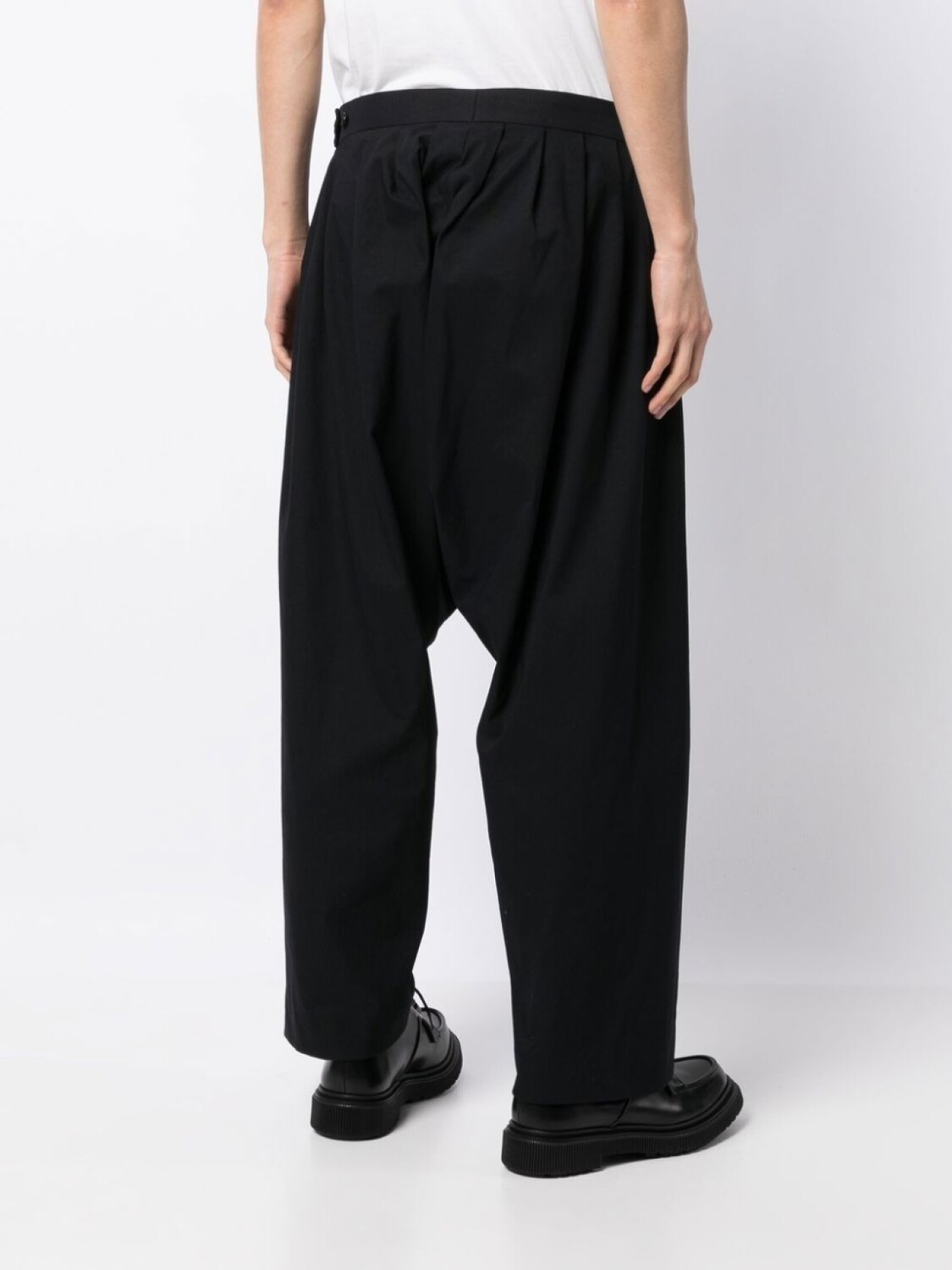 Брюки свободного кроя со складками Comme des Garçons Homme Plus, черный — фото 4