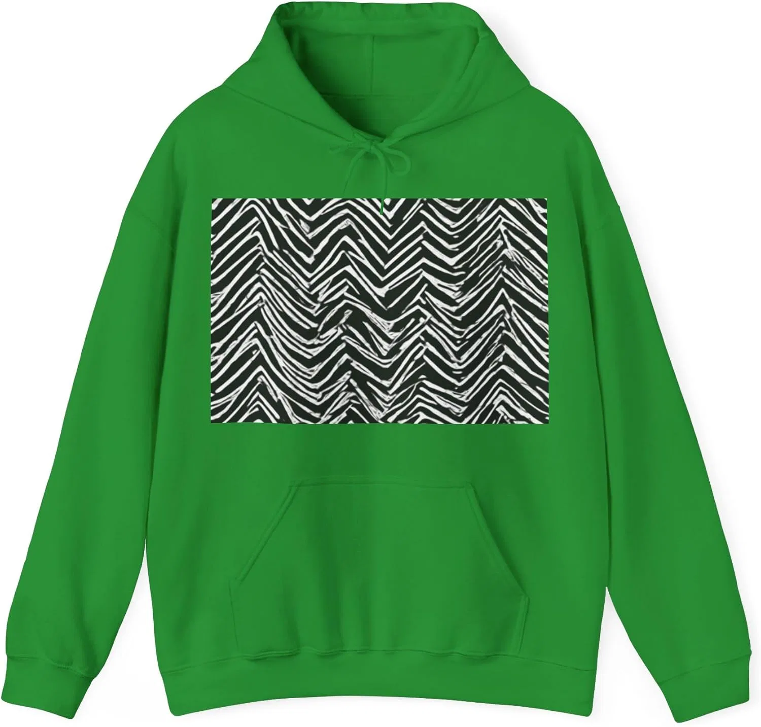 Худи с принтом EKG, Gildan, Irish Green