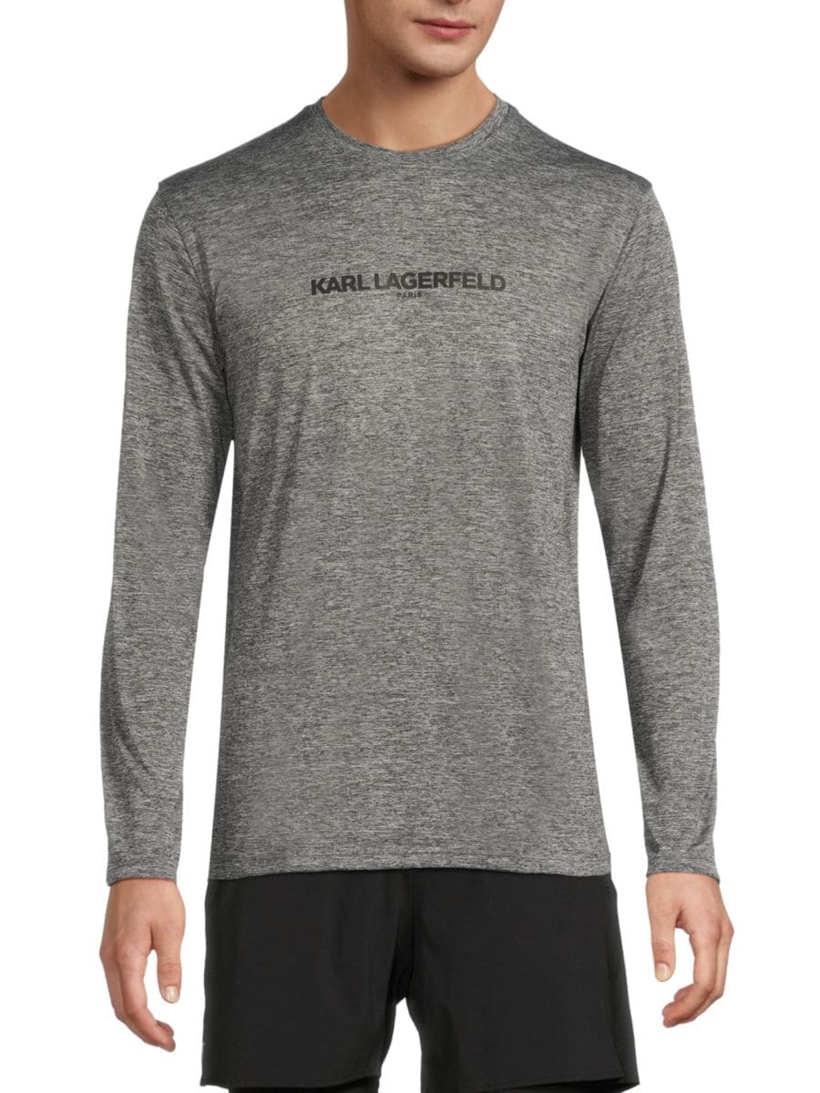 

Футболка с логотипом Karl Lagerfeld Paris, цвет Dark Heather Grey