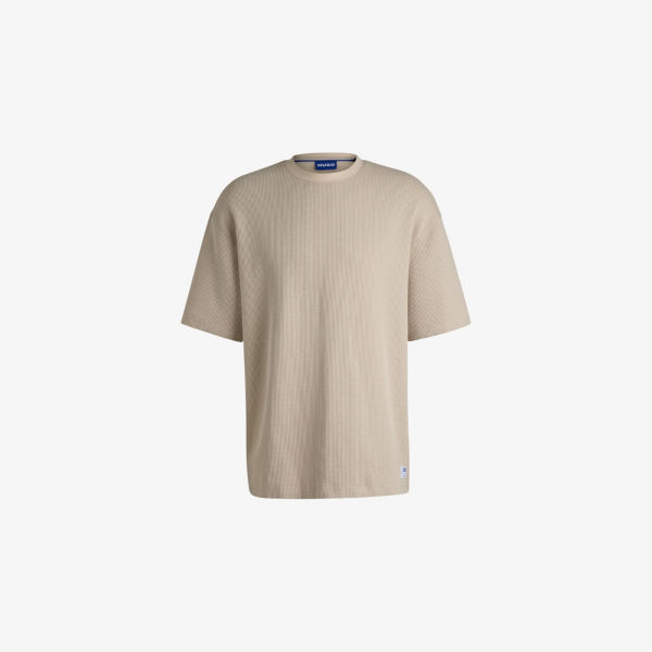 

Футболка из хлопкового джерси с брендовым патчем Brand-Patch Hugo, белый
