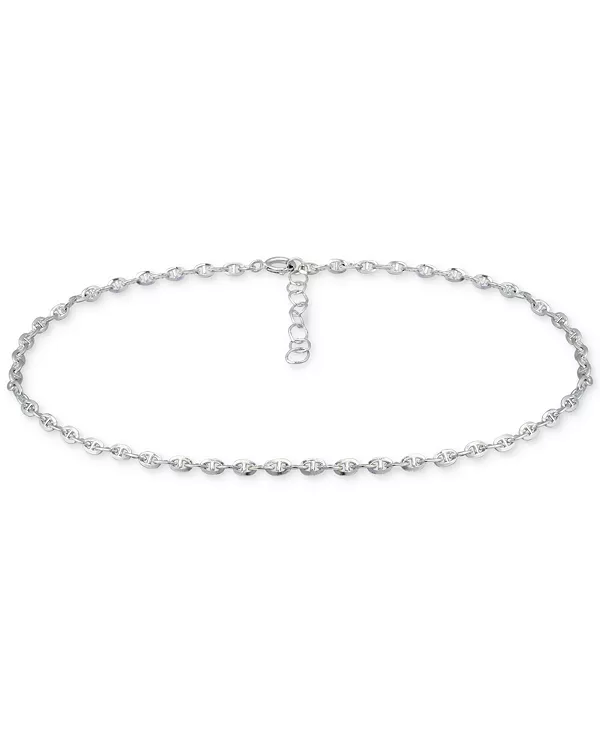 

Браслет на лодыжку Mariner Link из стерлингового серебра и 18-каратного золота поверх серебра, созданный для Macy's Giani Bernini, silver