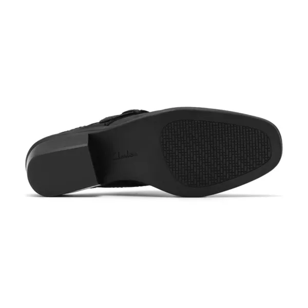 Даниэль женские кожаные мюли без задника Clarks, цвет black leather — фото 4