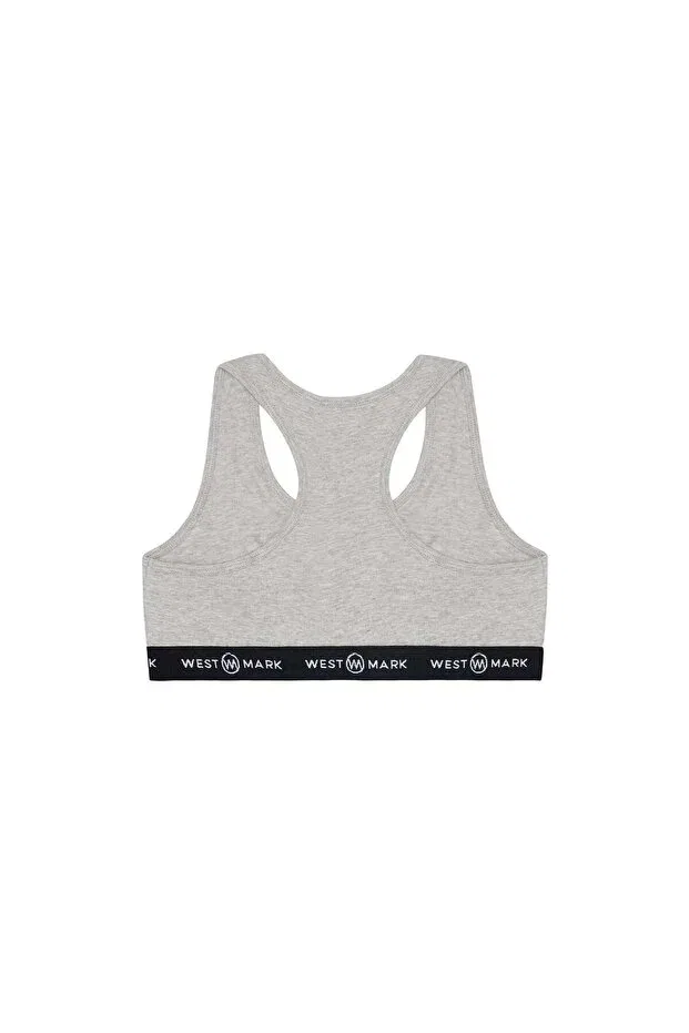 Детский бюстгальтер для девочек хлопковый набор 2 шт Basics Westmark London, Gray / White — фото 4
