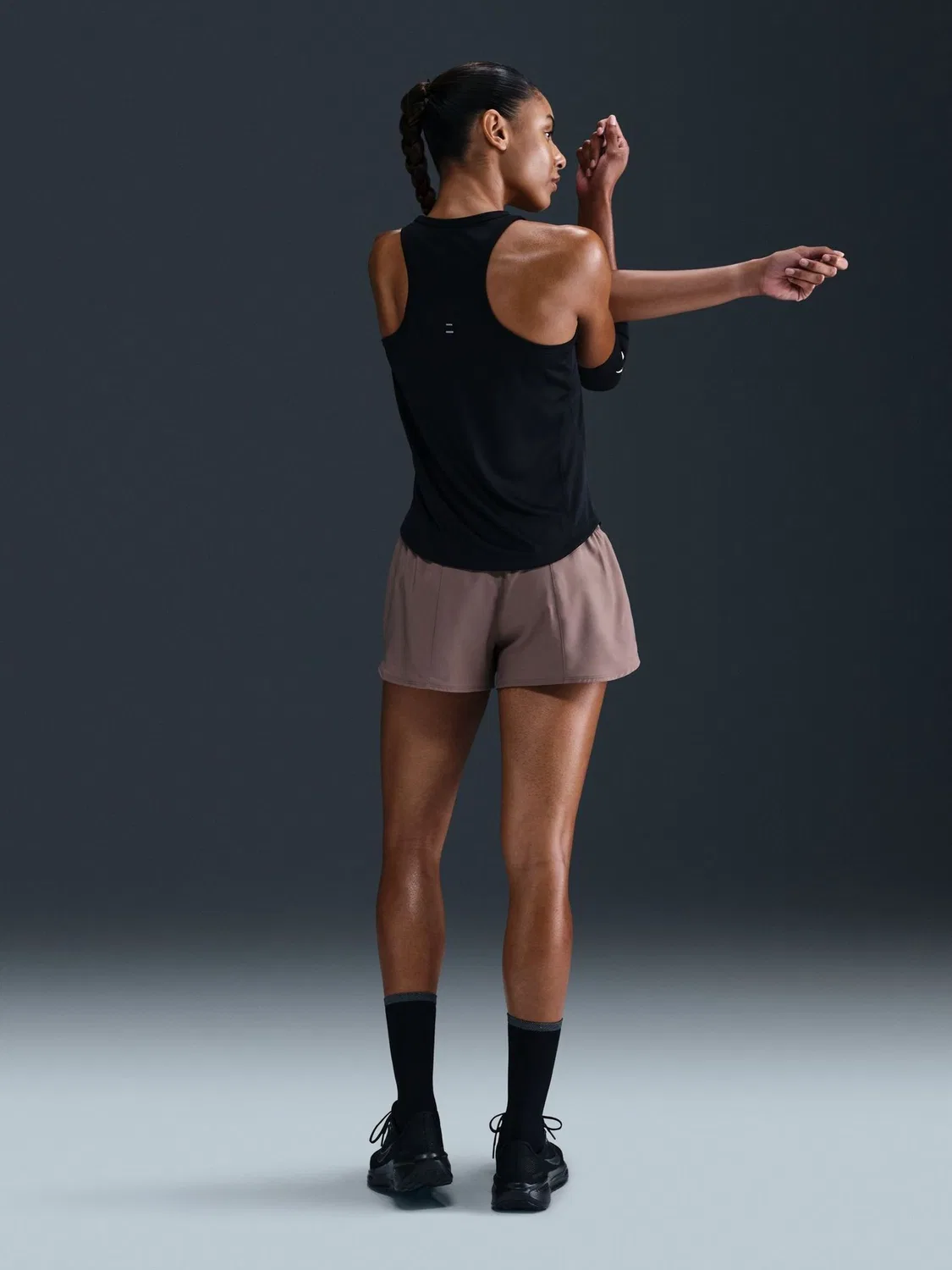 Топ для бега Tempo Dri-FIT Nike, черный — фото 2