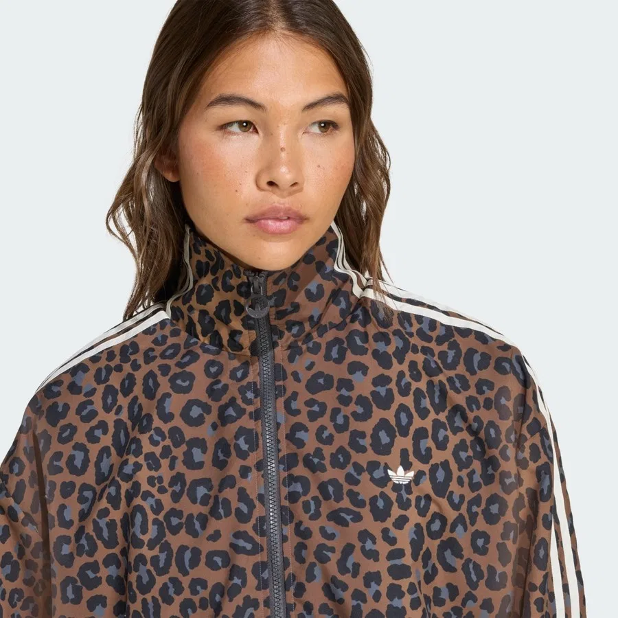Спортивный свитшот с леопардовым принтом Firebird adidas, Oversized — фото 4