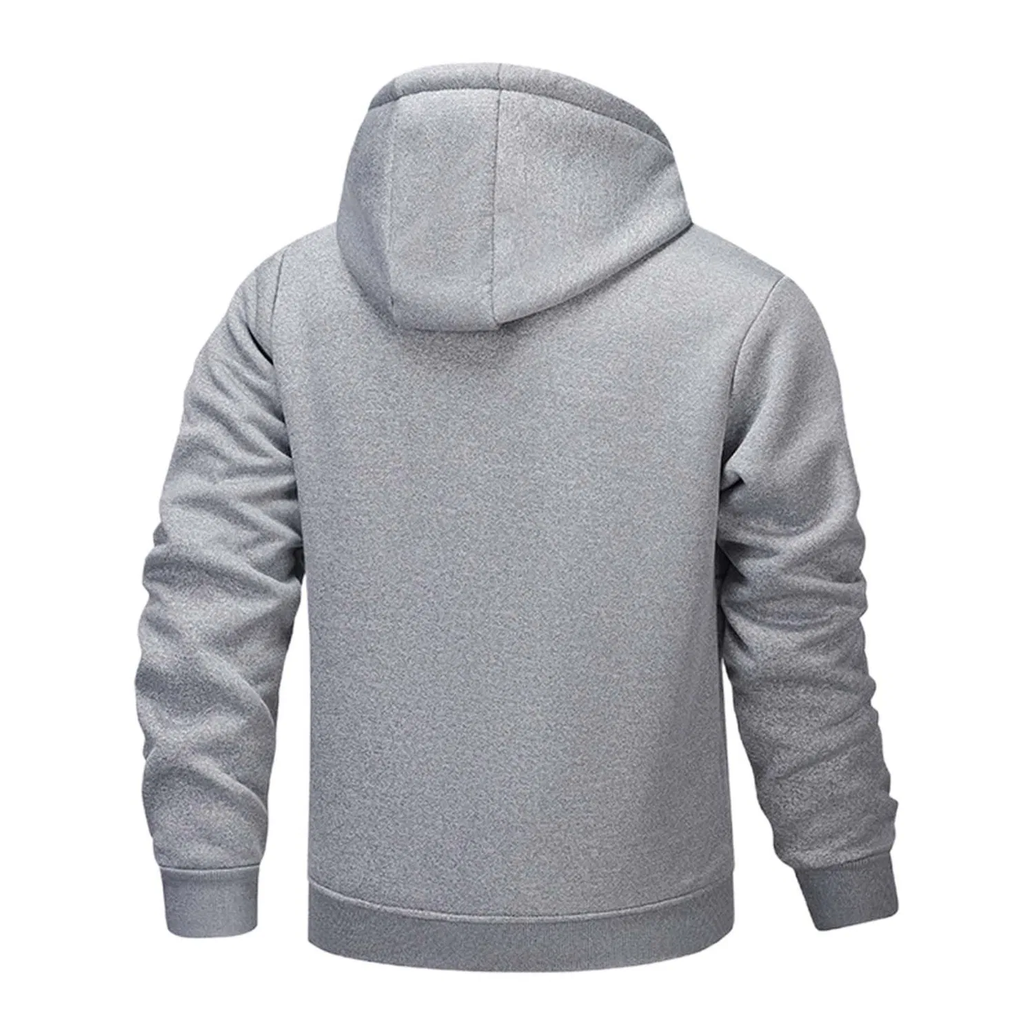 Мужской утепленный худи с молнией Work Hoodies, 1-grey — фото 3