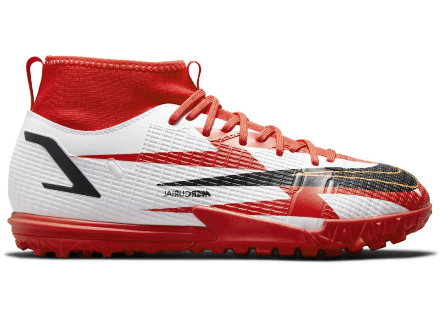 Детские кроссовки для футбола с шипами Nike Mercurial Superfly 8 Academy CR7 TF, Chile Red/White/Total Orange/Black
