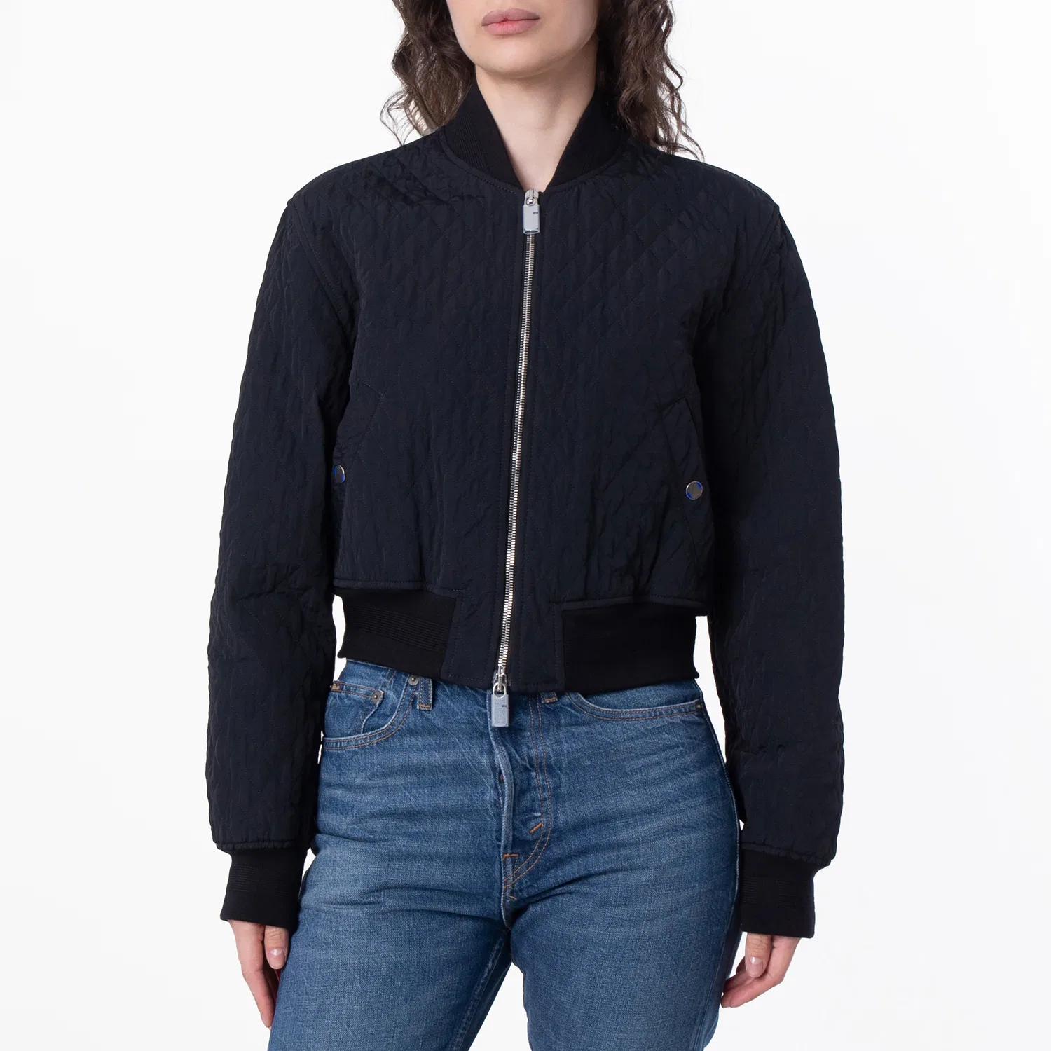 Куртка-бомбер кропнутая стеганая Burberry, Black