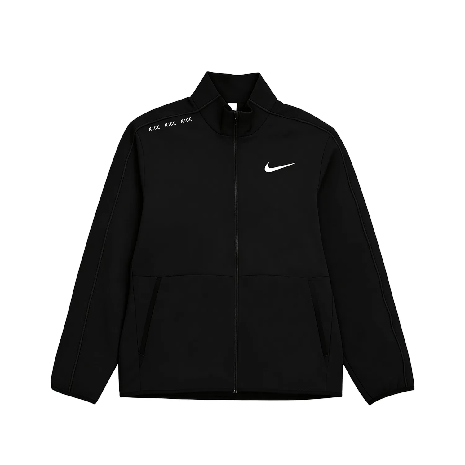 Мужская куртка с воротником-стойкой умеренного прямого кроя Nike, Black
