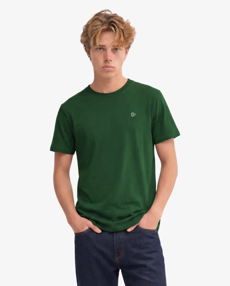 Мужская футболка с вышивкой, Essential Sdco Logo, Superdry, зеленый