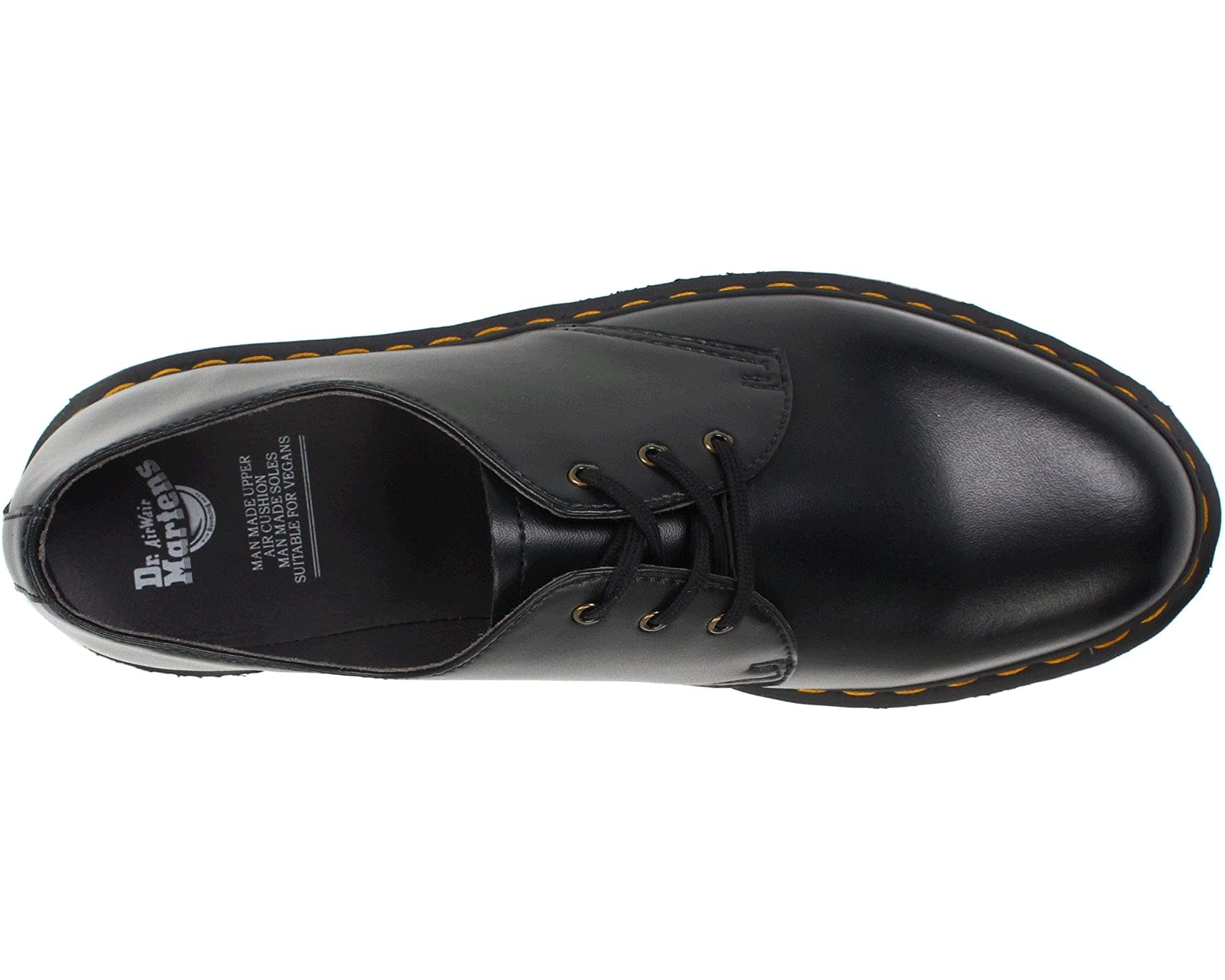 Оксфорды 1461 Vegan 3-Eye Gibson Dr. Martens, черный - фото