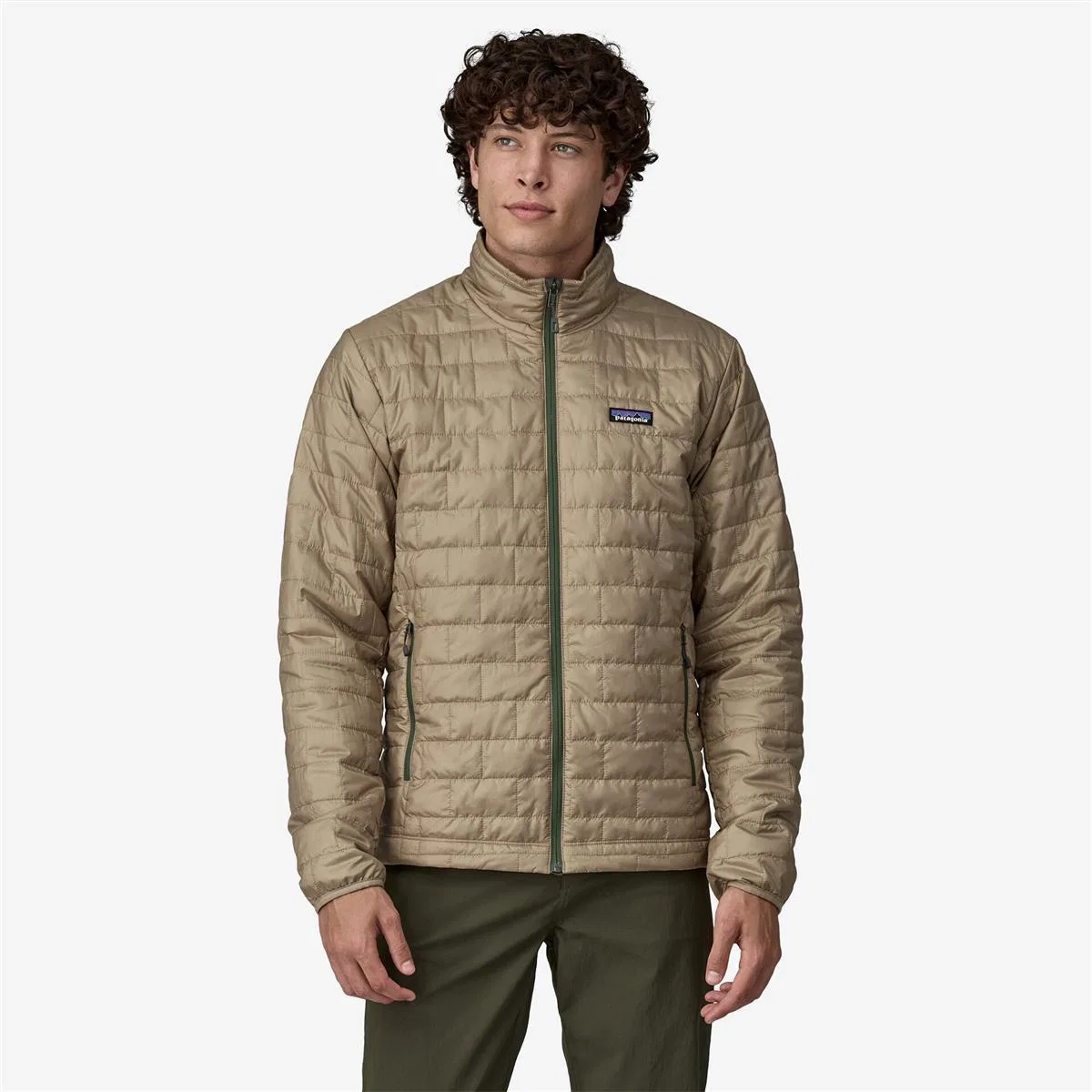 Утепленная куртка с принтом Nano Puff Patagonia, Seabird Grey
