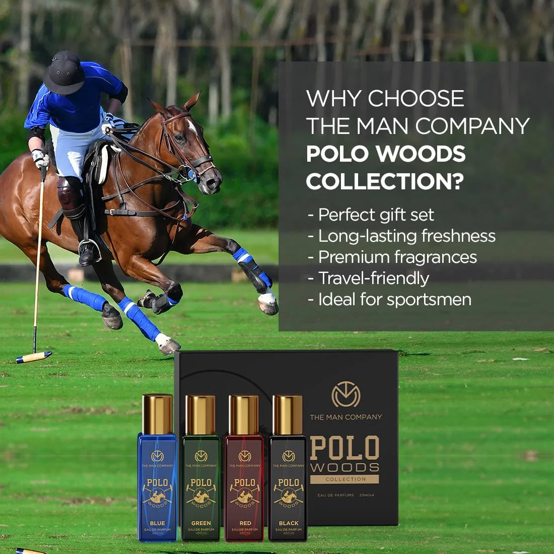 Набор парфюмированной воды Polo Woods, The Man Company, 4 x 20 мл — фото 3