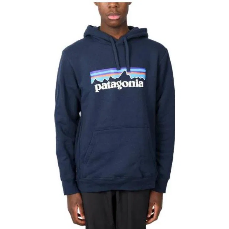 Унисекс свитшот с капюшоном и флисовой подкладкой Uprisal P 6 Logo Print Patagonia, Goose Cream Red/AMRE — фото 4