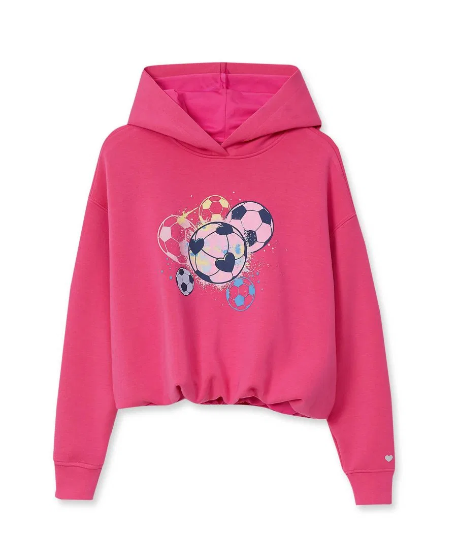 Худи с пузырчатым низом и длинным рукавом, модель Bubble Active Lands' End, Soccer Rose Violet