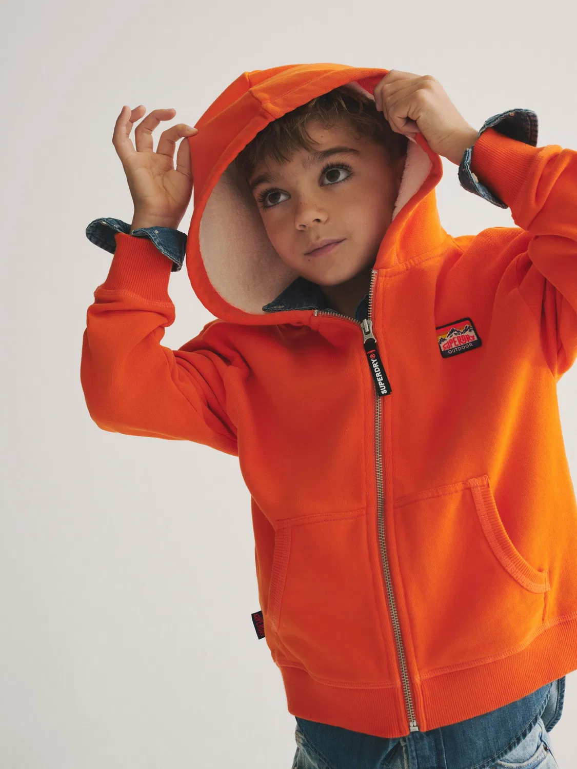 Худи на молнии Superdry Orange, оранжевый — фото 4
