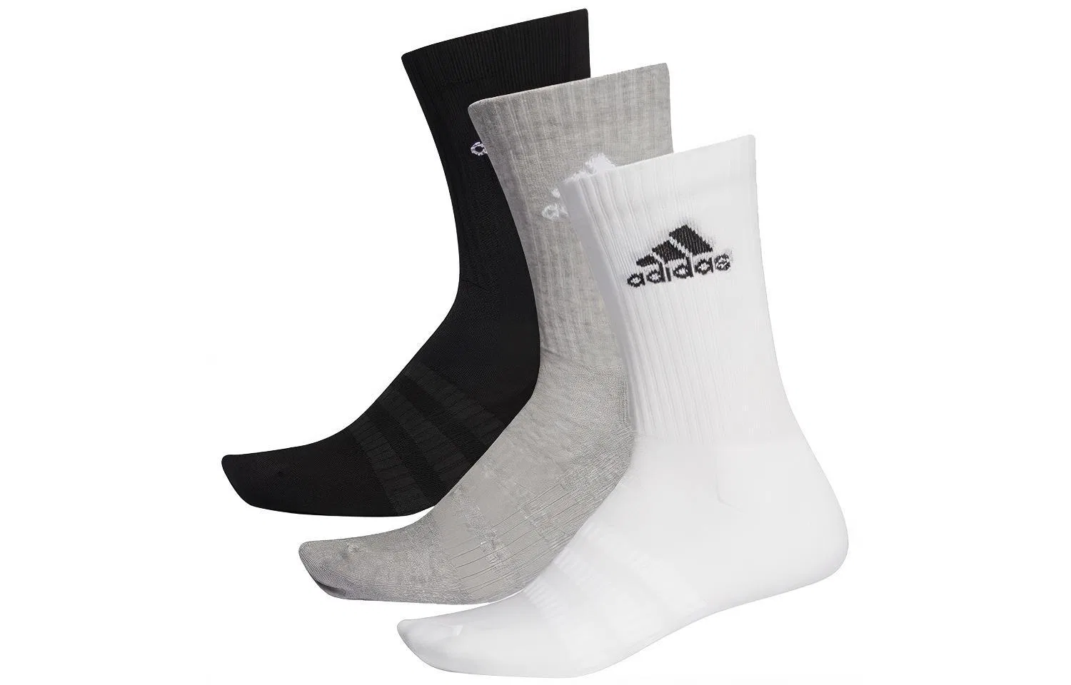 Детские носки до колена с принтом Adidas, 3 пары, Black