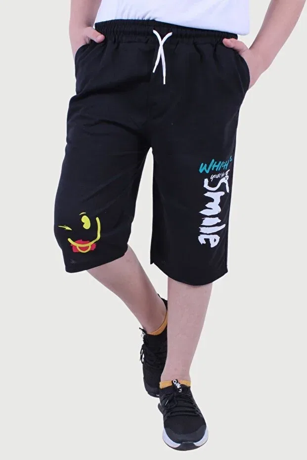 Детские шорты для мальчиков с принтом Panios Kids, Black