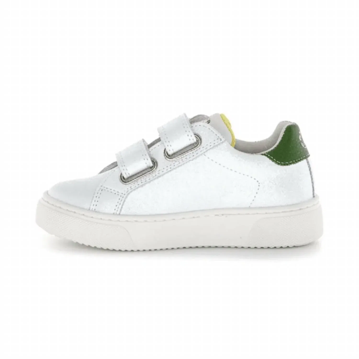 Детские кроссовки с двойной застежкой и звездами Pinn Vl Double Strap Star Naturino, White Black Basil — фото 2