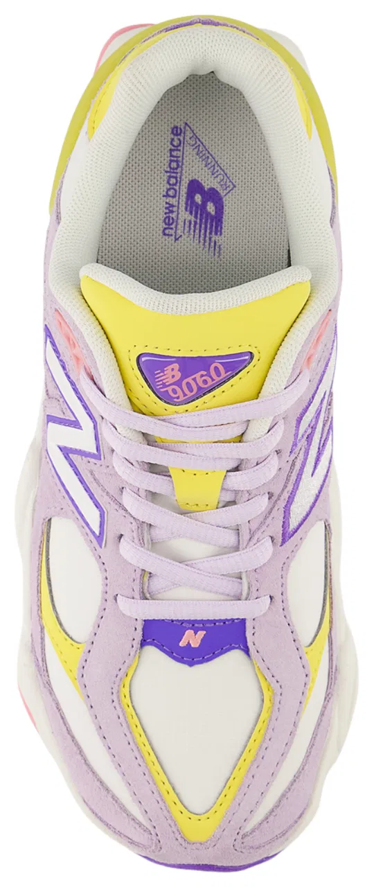 Кроссовки для девочек 9060 New Balance, цвет Lilac/Yellow — фото 3