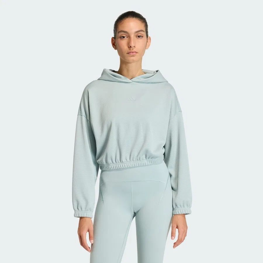 Спортивный свитшот с капюшоном Performance KD0258 Yoga Cover-Up adidas, Фиолетовый