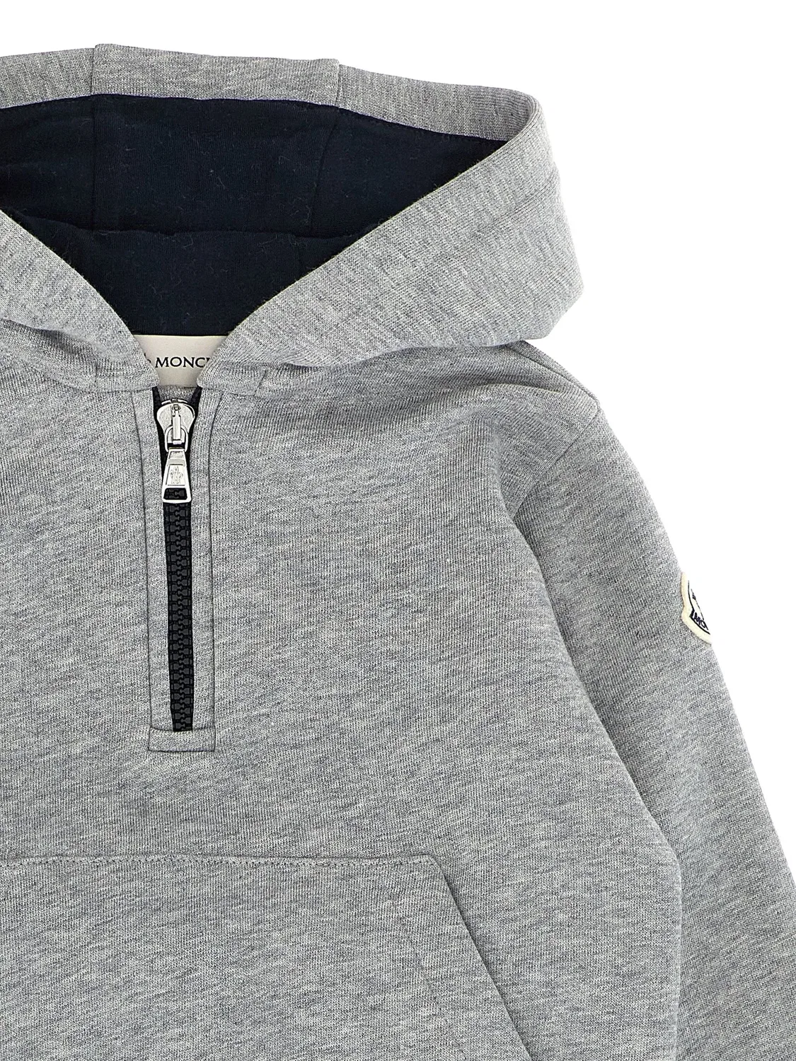 Толстовка с kangaroo карманом Moncler, серый — фото 3