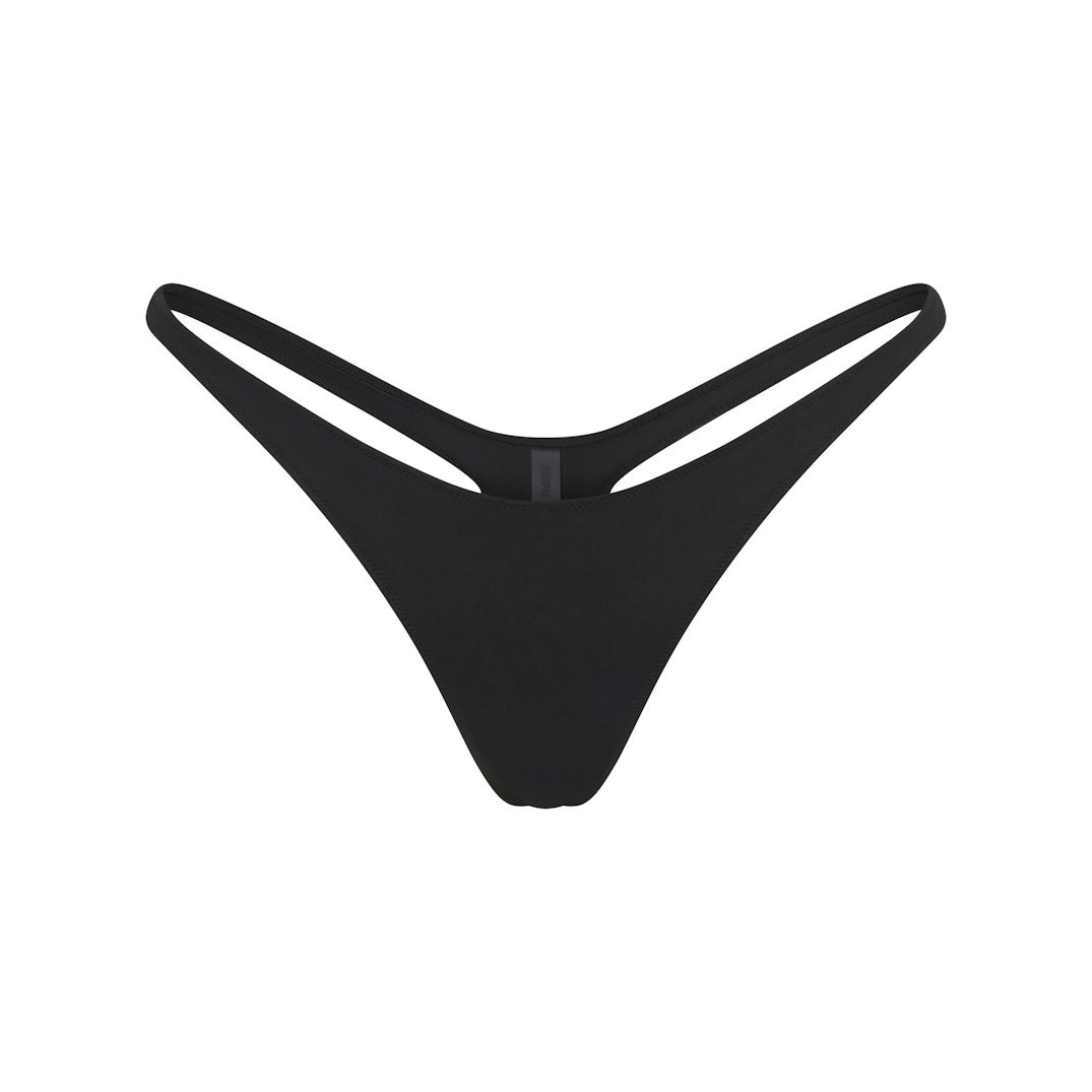 

Купальник SKIMS Signature Swim Thong Bikini, черный
