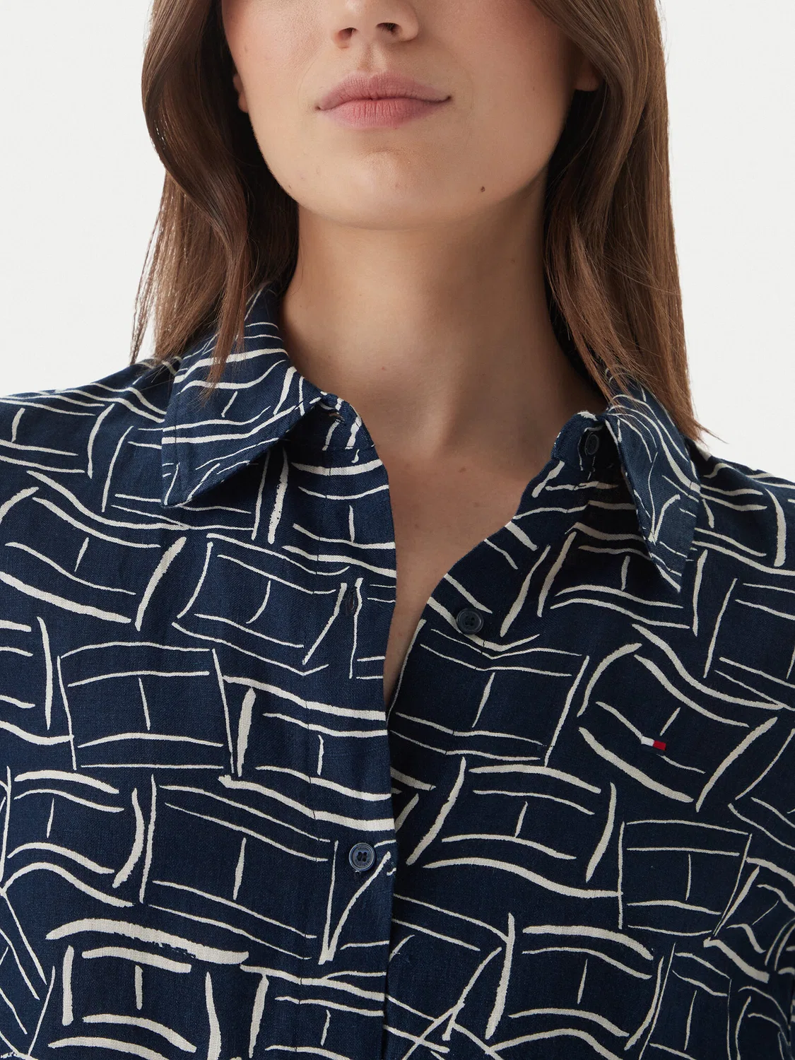 Женская рубашка стандартного кроя Tommy Hilfiger, темно-синий — фото 4