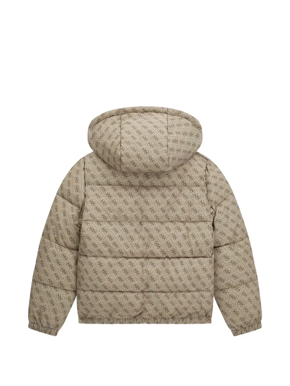 Куртка с капюшоном с принтом логотипа Guess Kids, бежевый — фото 2