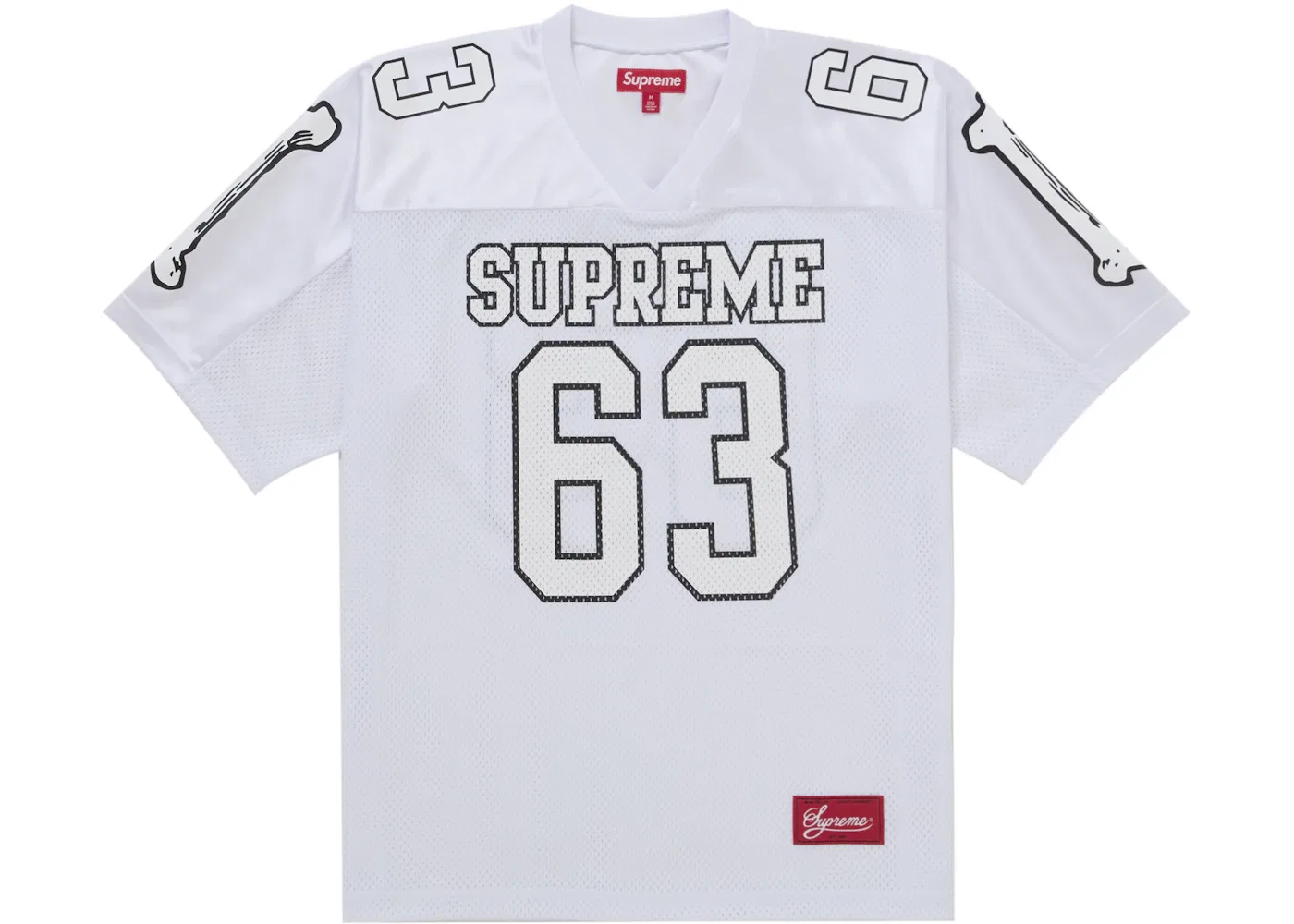 Мужская футбольная футболка с принтом Bones Supreme, White