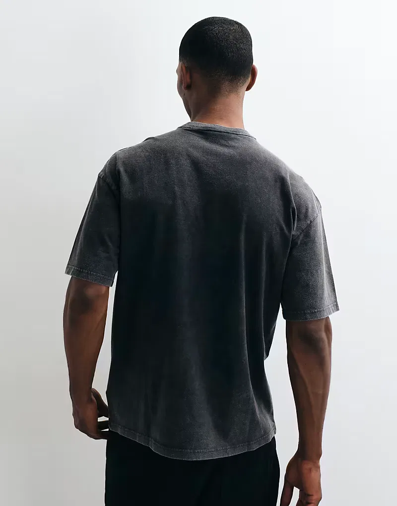 Футболка Adidas Essentials с тремя полосками, выцветшего, черный — фото 3