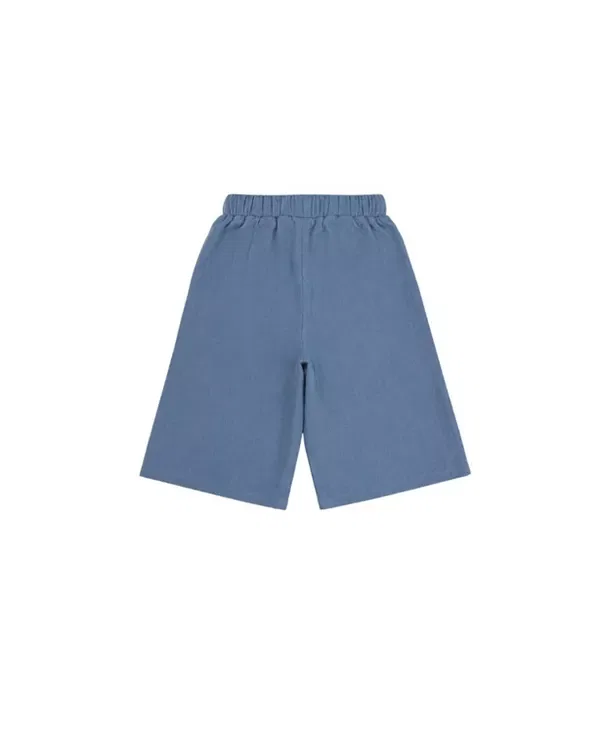 Детские брюки для девочек хлопковые Relaxed Fit Mumzers, синий — фото 3